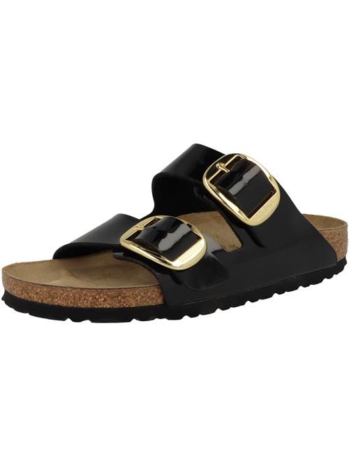 BIRKENSTOCK Pantoletter 'Arizona'  guld / sort