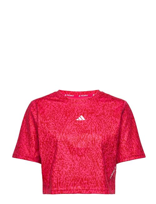 adidas Performance Techfit Print Training Crop Top Adidas Performance Red