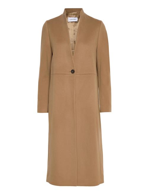 Calvin Klein Lightweight Wool Coat Calvin Klein Beige