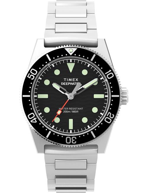 Timex Deep Water Reef 200 Sst Case Black Dial Bracelet Timex Silver