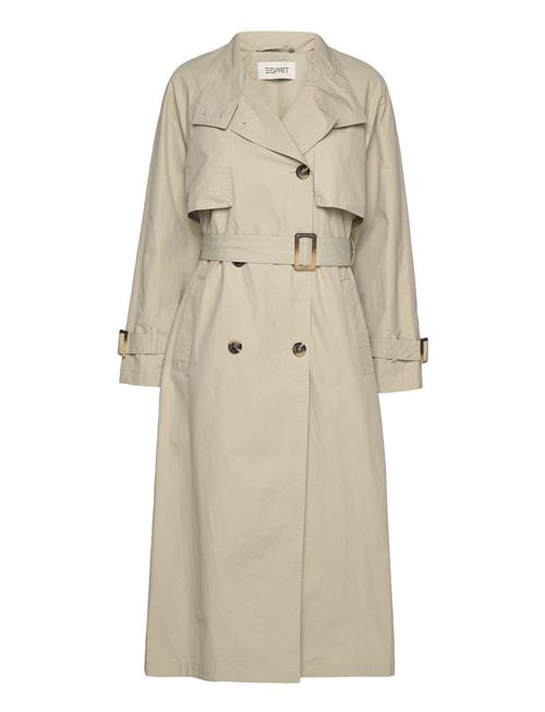 Trench Coat With Belt Esprit Casual Beige