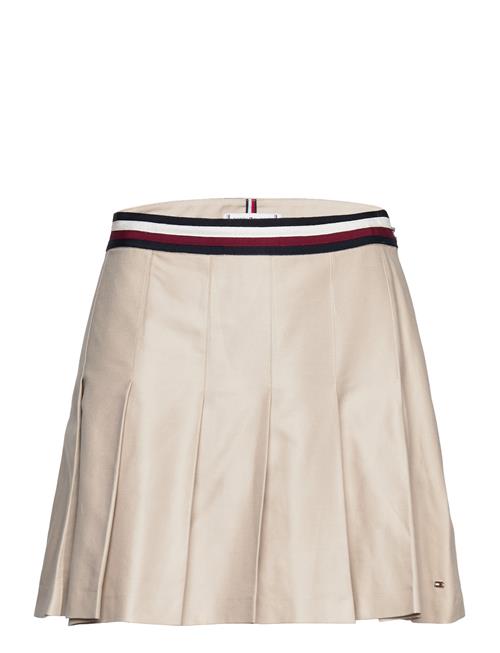 Global Stp Pleated Short Skirt Tommy Hilfiger Beige