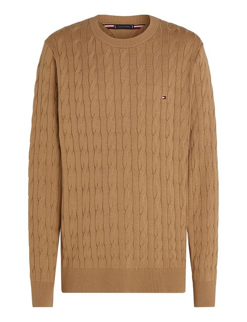 Classic Cotton Cable Crew Neck Tommy Hilfiger Brown