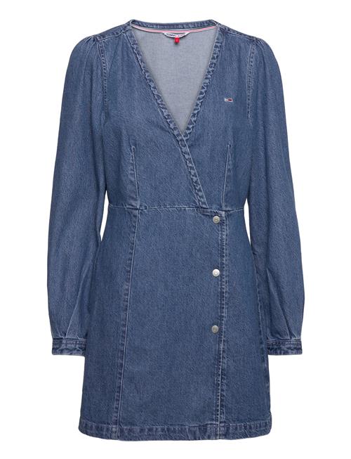 Tommy Jeans Tjw Chambray Wrap Dress Tommy Jeans Blue