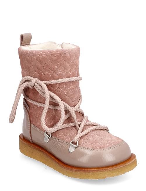 ANGULUS Boots - Flat - With Lace And Zip ANGULUS Pink