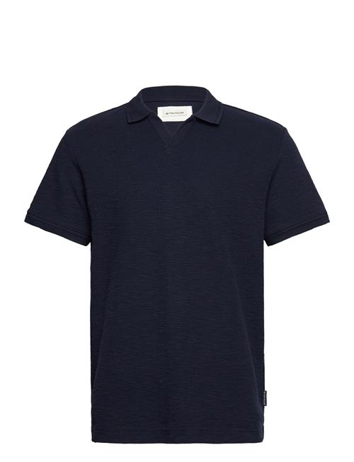 Tom Tailor Structured Resort Collar Polo Tom Tailor Navy