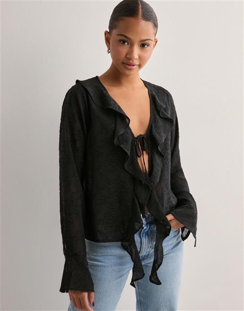 Neo Noir - Sort - Anika Burnout Blouse