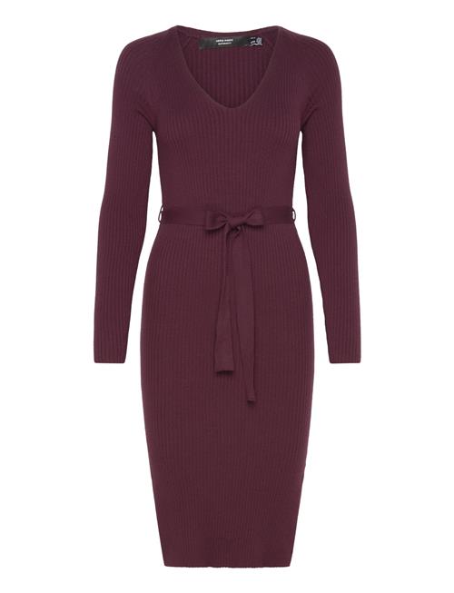 Vero Moda Maternity Vmmsaba Rib Ls V-Neck Belt Dress Ga Vero Moda Maternity Burgundy