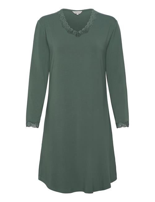 Bamboo Long Sleeve Nightdress With Lady Avenue Khaki