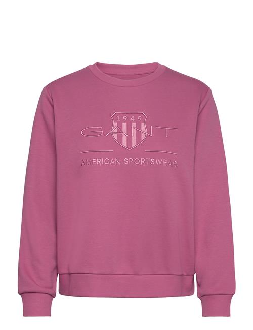 GANT Reg Tonal Shield C-Neck Sweat GANT Pink