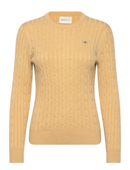 Stretch Cotton Cable C-Neck GANT Yellow