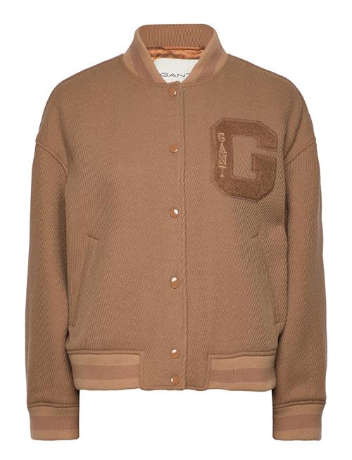 GANT Wool Twill Gant Varsity Jacket GANT Beige