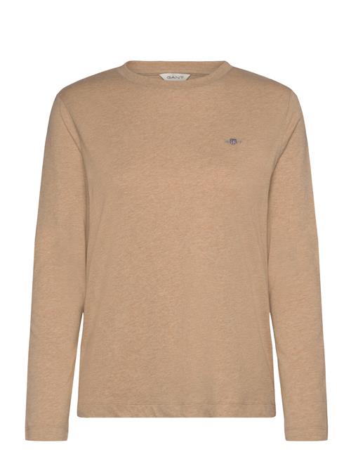 GANT Reg Shield Ls T-Shirt GANT Beige