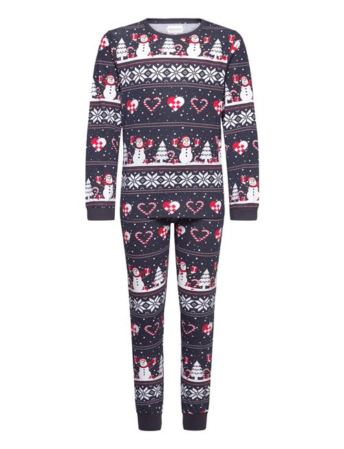 Christmas Heart Pajamas Navy Kids Christmas Sweats Navy