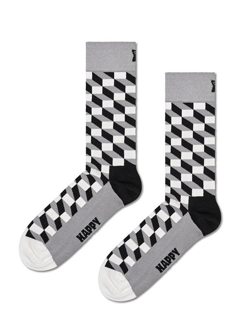 Happy Socks Filled Optic Sock Happy Socks Grey