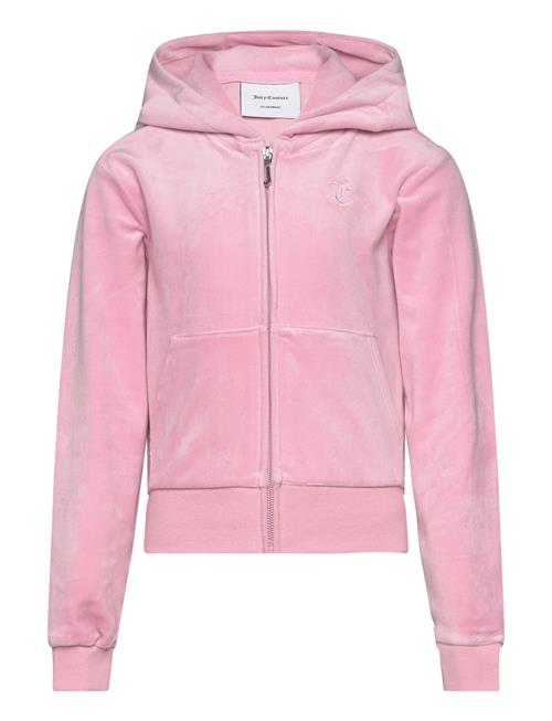 Juicy Couture Tonal Zip Through Hoodie Juicy Couture Pink