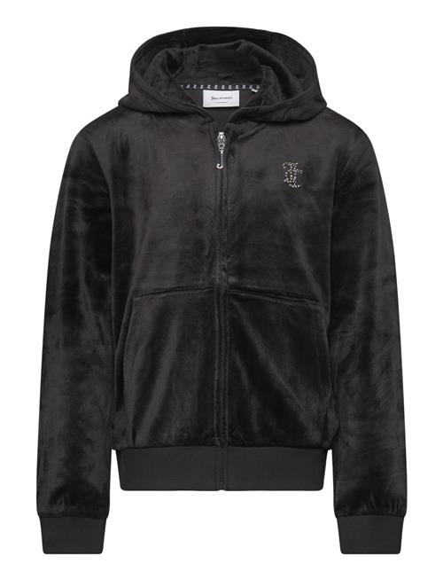 Juicy Couture Diamante Zip Through Hoodie Juicy Couture Black