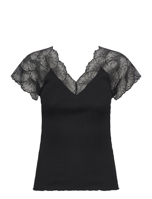 Rosemunde Beatha Silk Top W/Lace Rosemunde Black