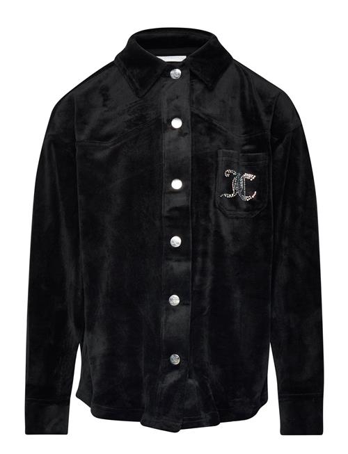 Juicy Couture Diamante Velour Overshirt Juicy Couture Black