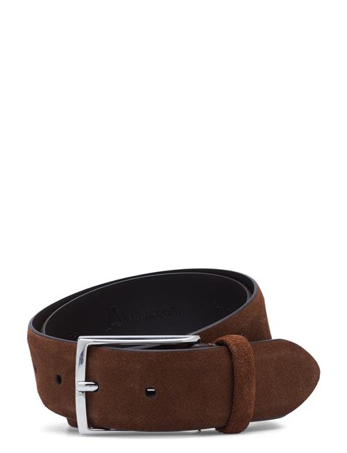 Anderson's Suede Leather Semi Formal Belt Anderson's Brown