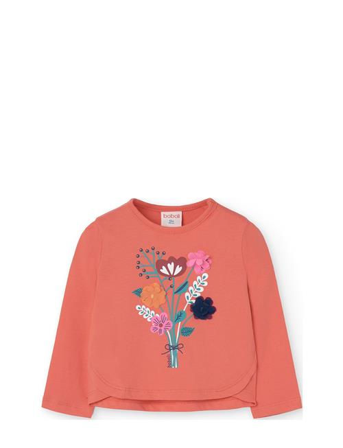 Boboli Knit T-Shirt For Baby Girl -Bci Boboli Coral