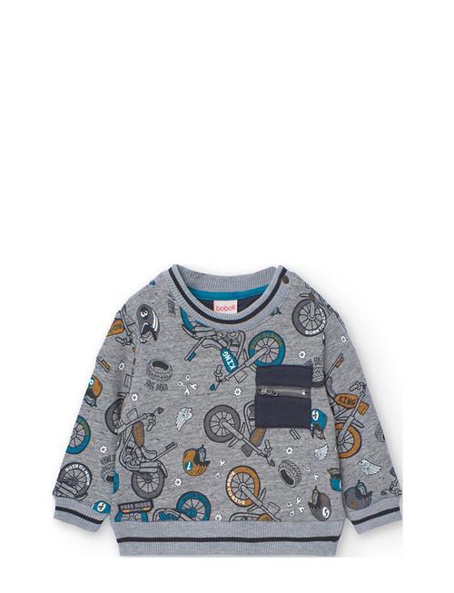 Boboli Fleece Sweatshirt Printed For Baby -Bci Boboli Grey