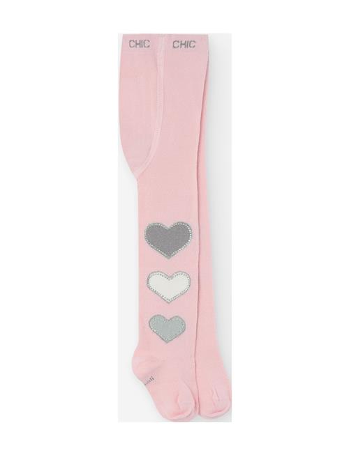 Boboli Thick Tights Hearts For Baby Girl -Bci Boboli Pink