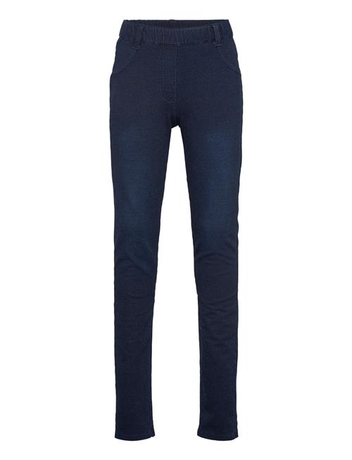 Boboli Fleece Denim Trousers For Girl Boboli Navy