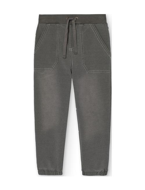 Boboli Fleece Denim Trousers For Boy -Bci Boboli Grey