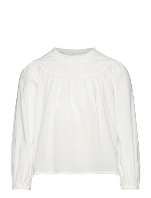 Embroidered Cotton Blouse Mango White