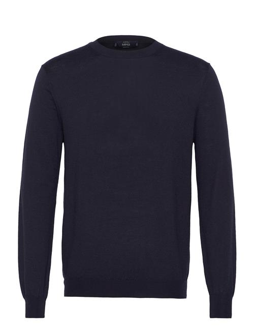 100 Wool Medium-Knit Sweater Mango Navy