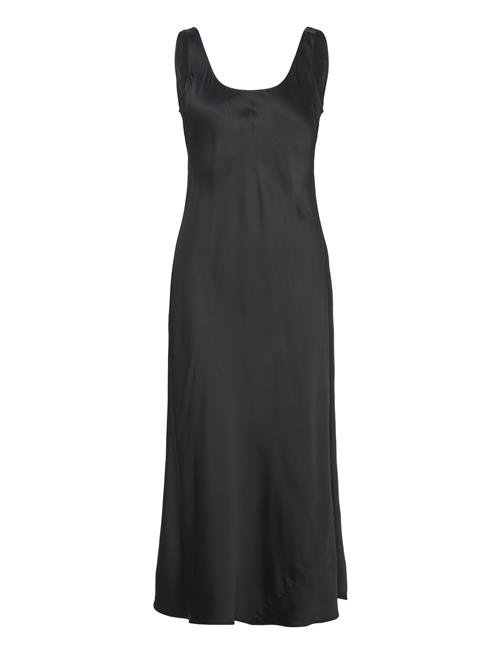 Calvin Klein Viscose Satin Slip Dress Calvin Klein Black