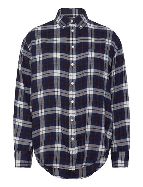 GANT Rel Checked Flannel Bd Shirt GANT Navy