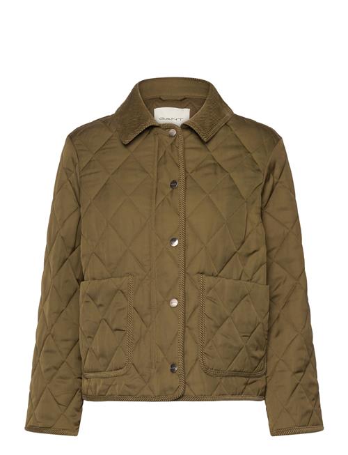 GANT Quilted Cord Detailed Jacket GANT Khaki