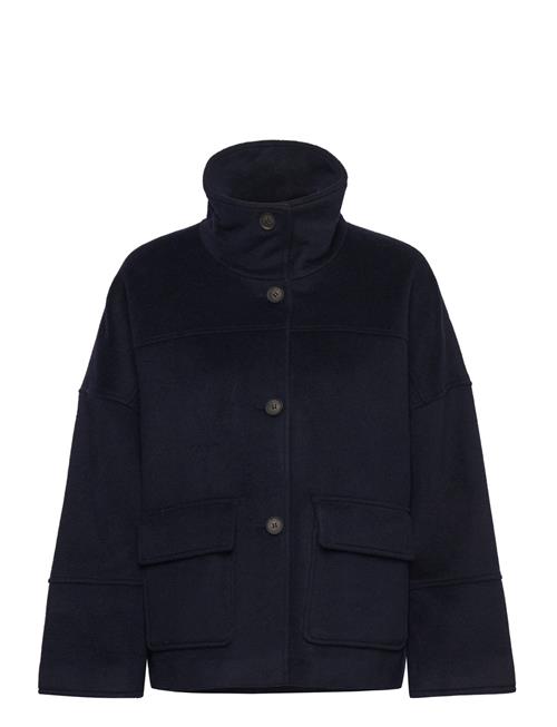 GANT Cropped Wool Jacket GANT Navy