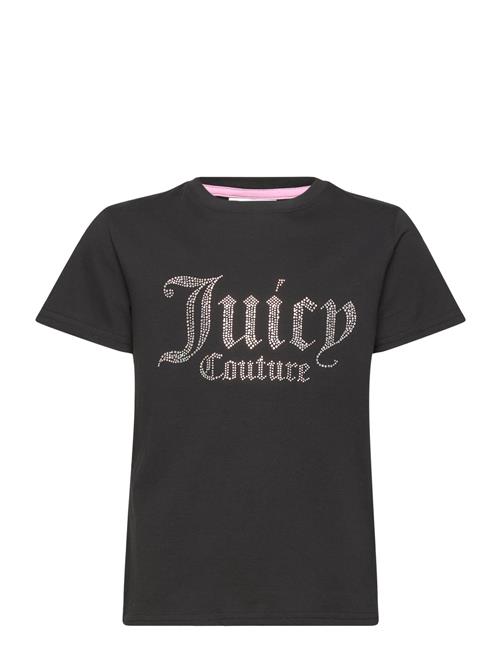 Juicy Couture Diamante Fitted Tee Juicy Couture Black