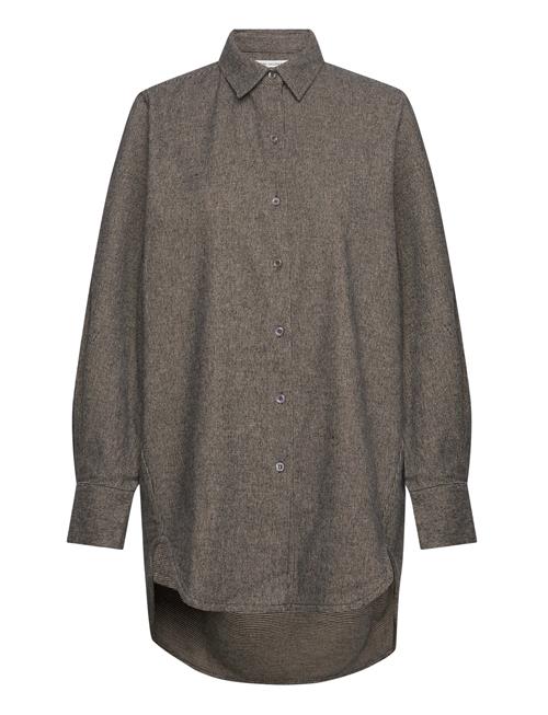 Rabens Saloner Mini Check Shirt - Elin Rabens Sal R Brown