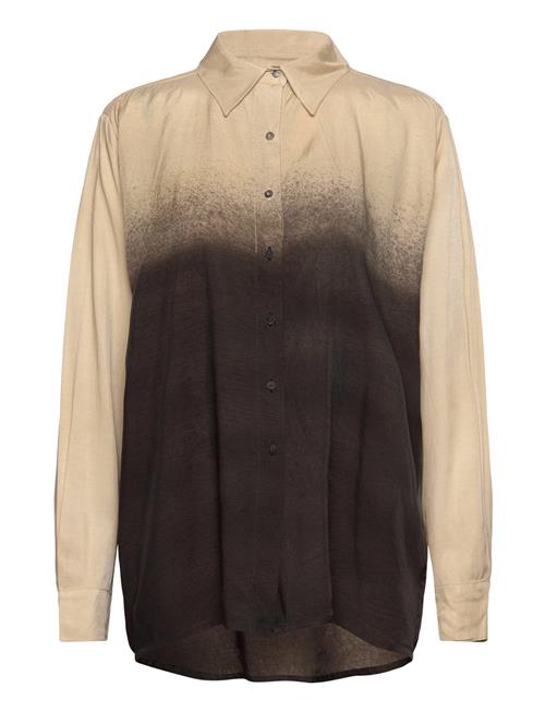 Rabens Saloner Graffiti Mens Shirt - Rosali Rabens Sal R Beige