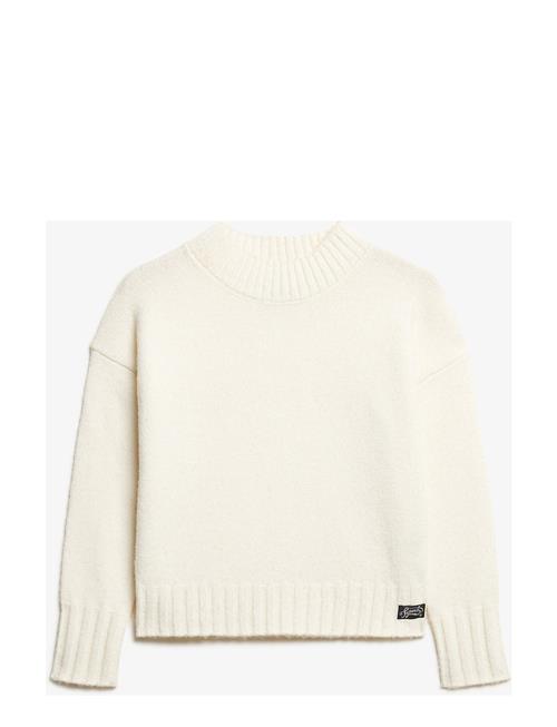 Essential Mock Neck Jumper Superdry Cream