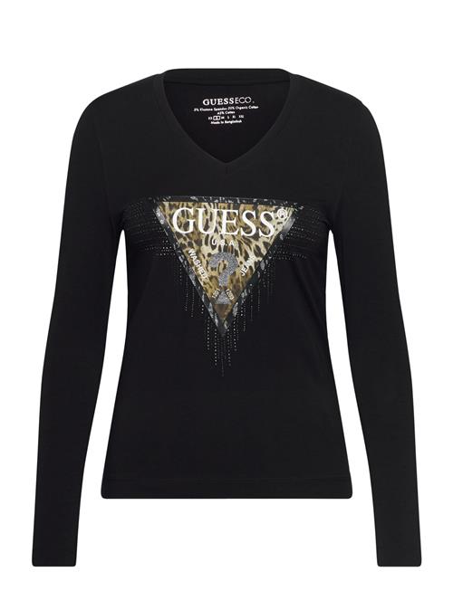 GUESS Jeans Ls Vn Triangle Tiger Tee GUESS Jeans Black