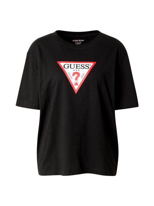 GUESS JEANS Shirts 'ICONIC'  rød / sort / hvid