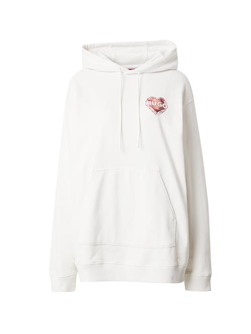 Se HUGO Sweatshirt 'Dejandra'  brandrød / pastelrød / hvid ved About You