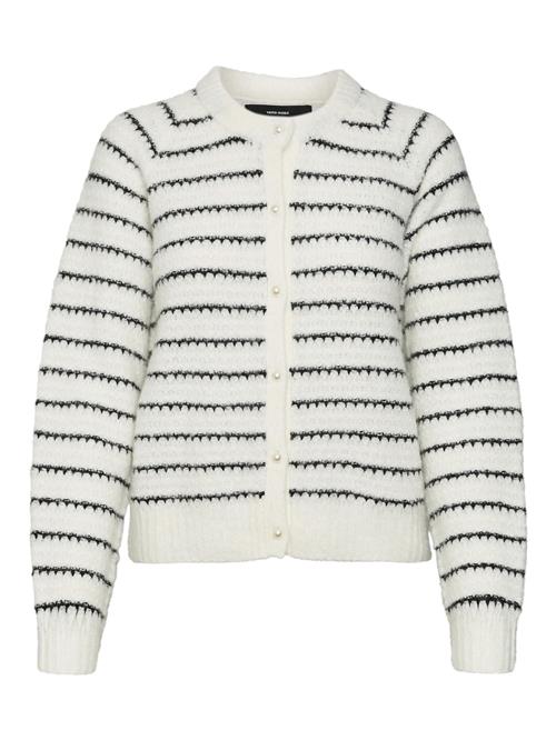 VERO MODA Cardigan 'KIWEE'  grå / hvid