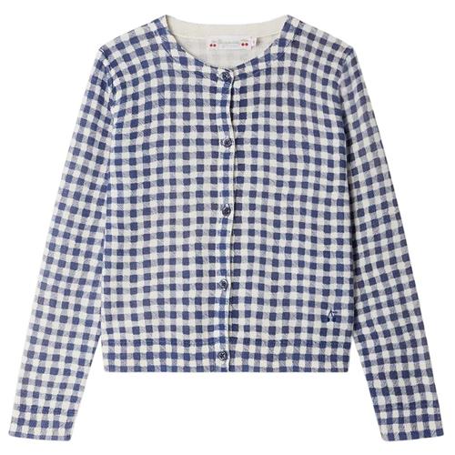 Bonpoint Tyra Cardigan Navy Check | Marine blå | 14 years