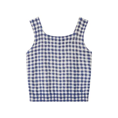 Bonpoint Fabelin Tank Top i Navy Check | Marine blå | 10 years