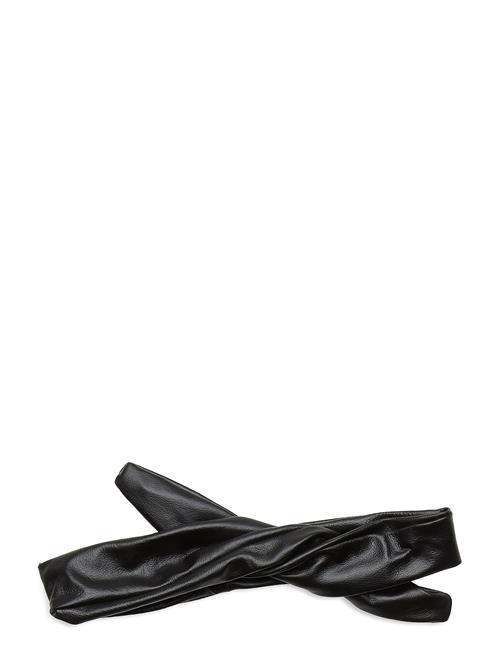 Leather Hairband Wire Corinne Black