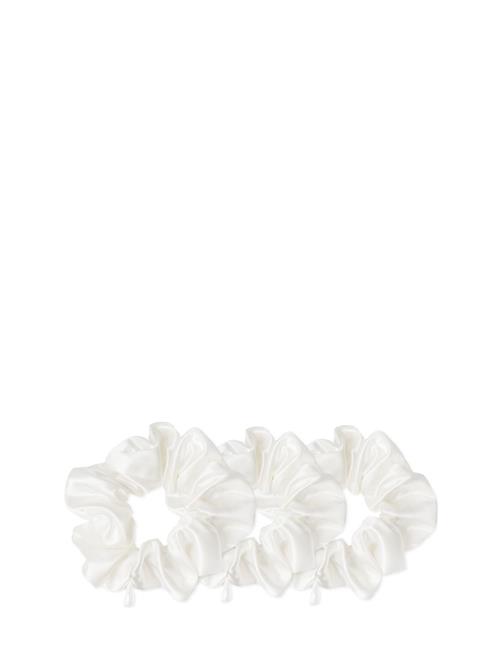 Cloud & Glow Silk Scrunchies 4 Cm White Cloud & Glow White