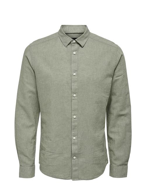 ONLY & SONS Onscaiden Life Ls Solid Linen Shirt Noos ONLY & SONS Green