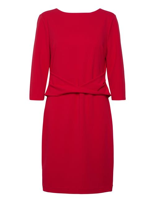 Calvin Klein Scuba Crepe Dress Front Twist Calvin Klein Red