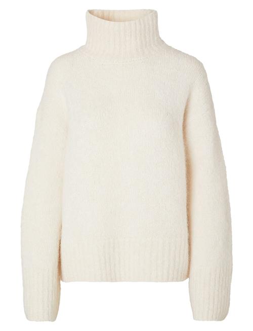 Slfgabella Ls Knit High-Neck Noos Selected Cream
